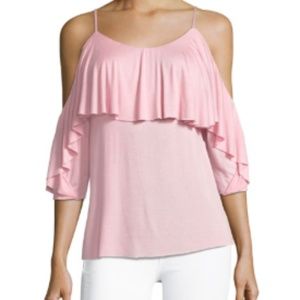 Pink Havana Cold Shoulder Top